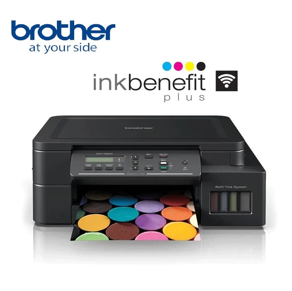 Brother DCP-T520W Wireless, Inkbenefit Plus 3-in-1 Inkjet Printer Colour (All-in One Ink)