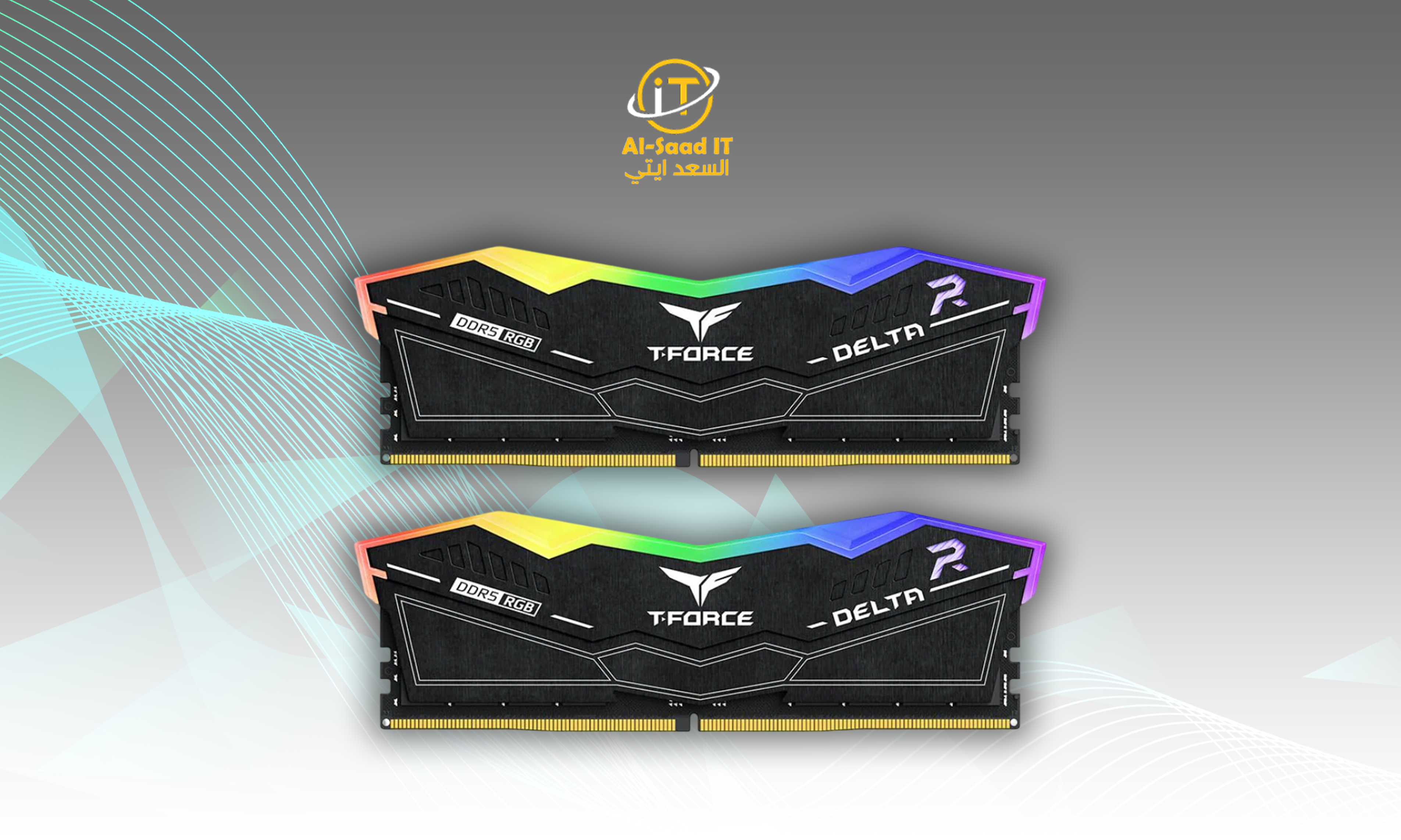 T-Force Delta RGB DDR5 Ram 32GB (2x16GB) 6000MHz CL30 - Black