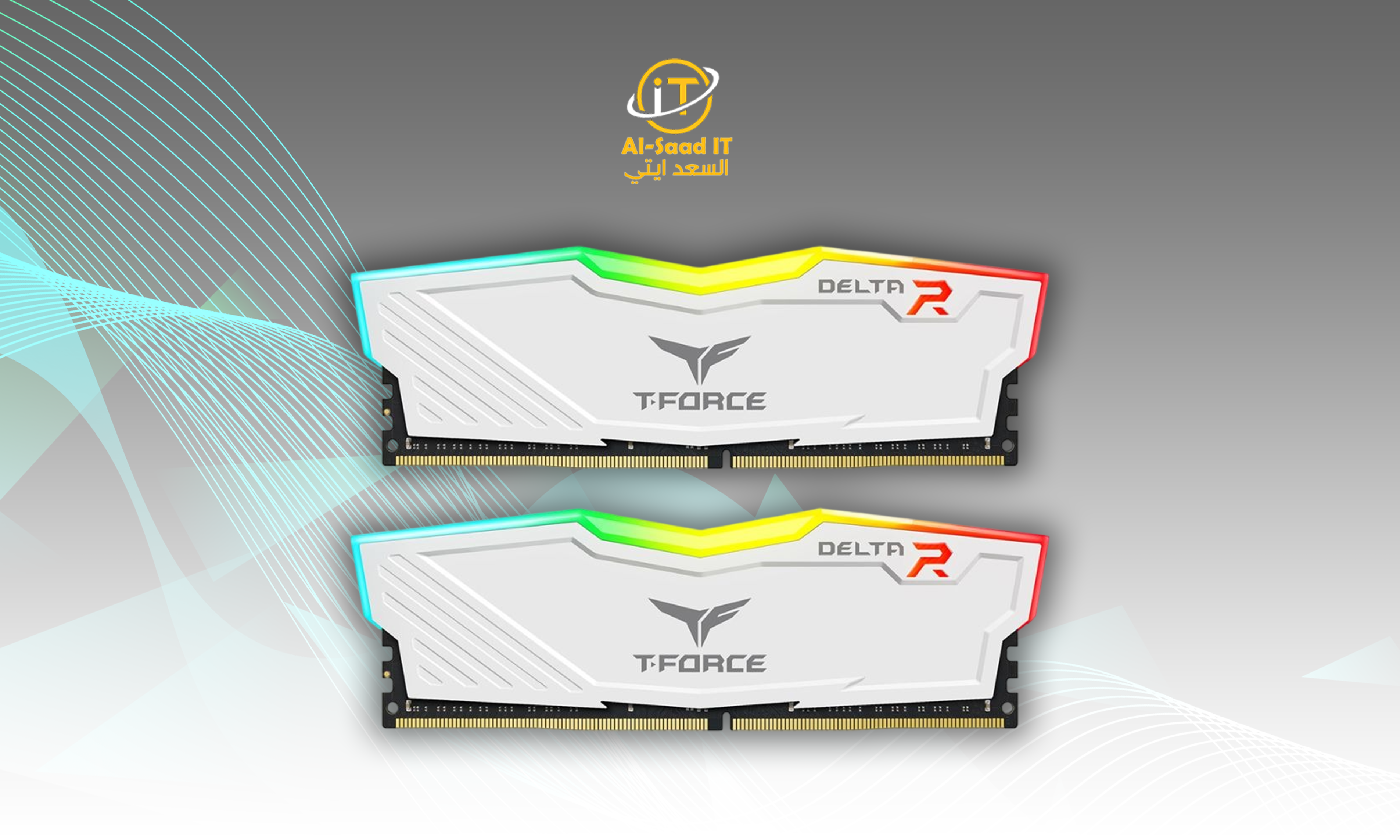 T-Force Delta RGB DDR4 Ram 16GB (2x8GB) 3600MHz CL18 - White