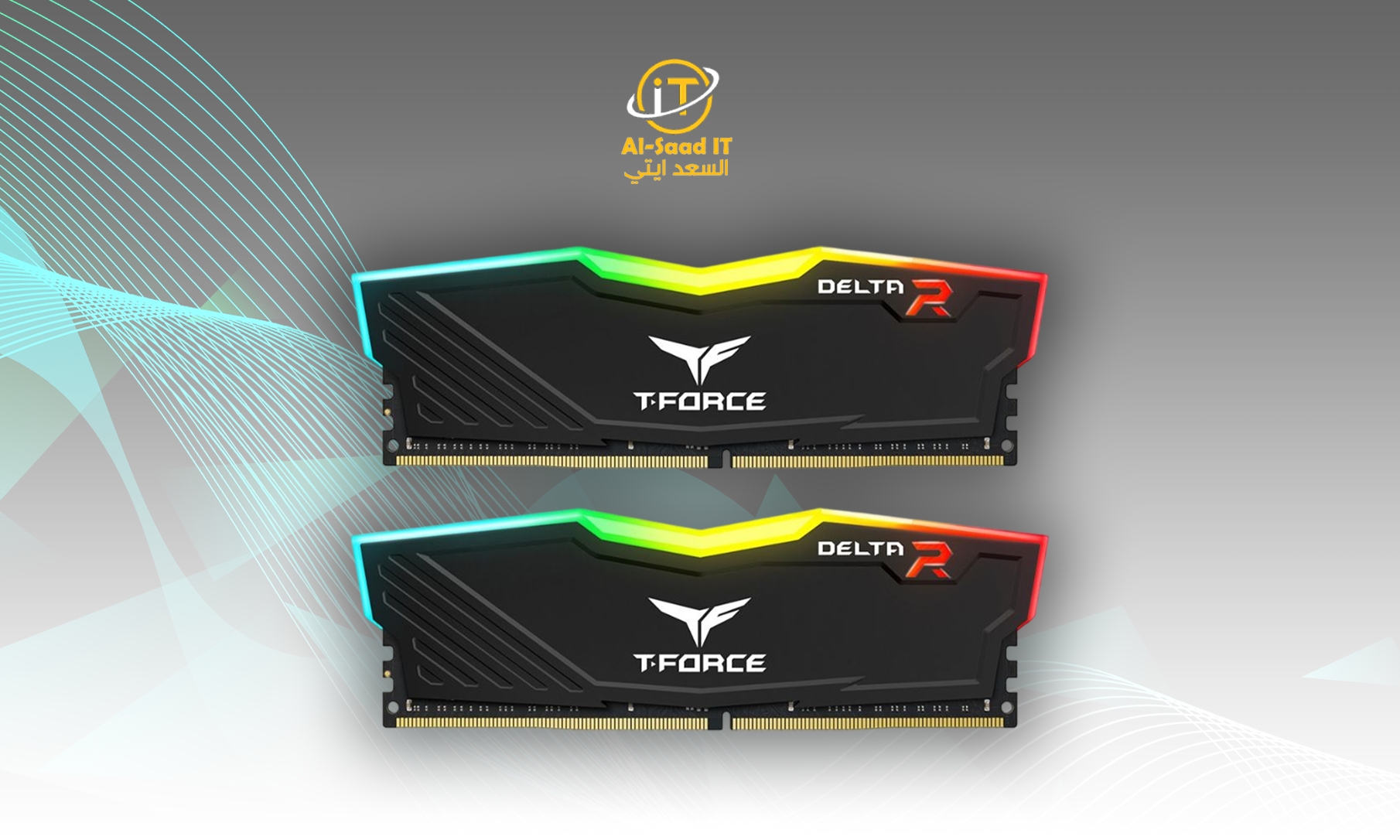 T-Force Delta RGB DDR4 Ram 16GB (2x8GB) 3600MHz CL18 - Black