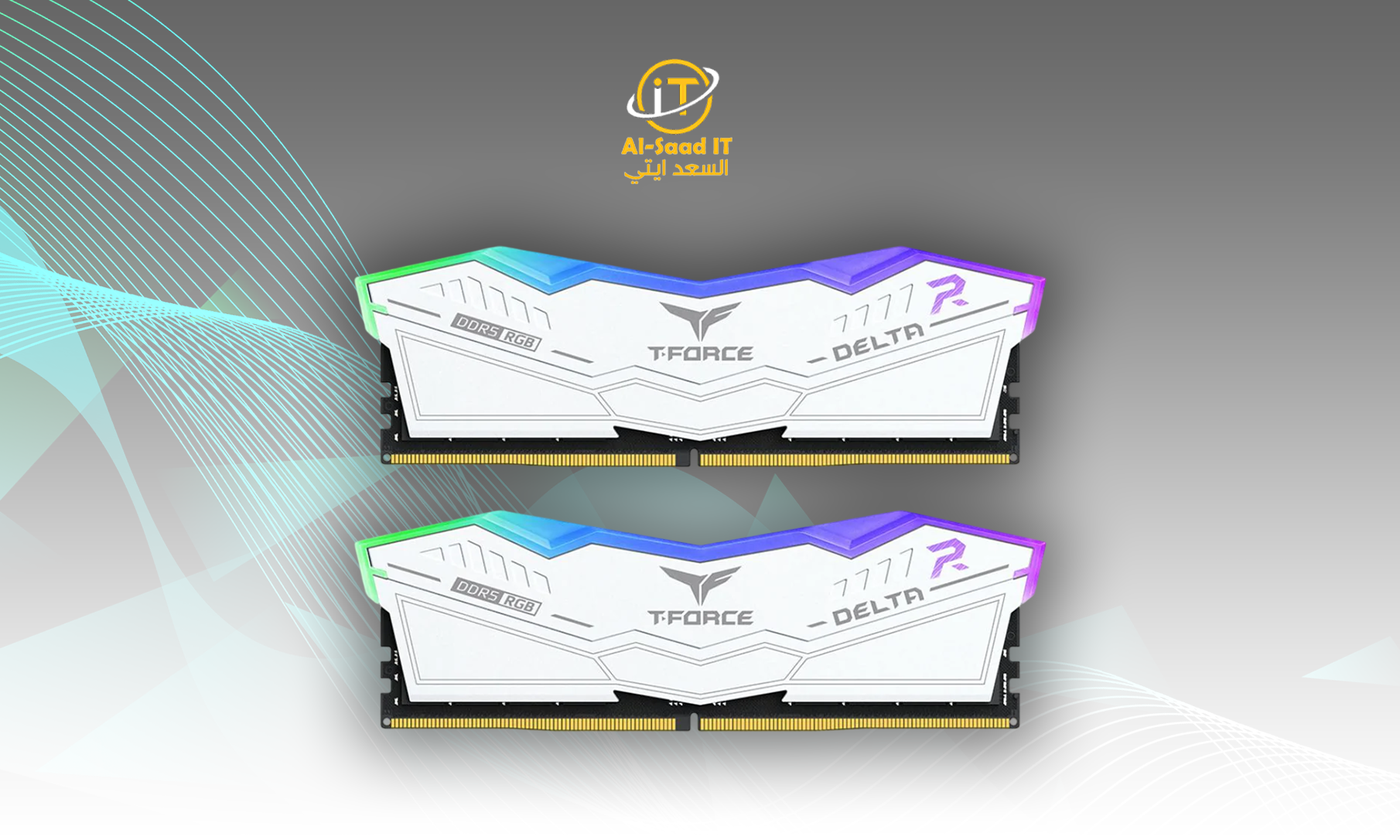 T-Force Delta RGB DDR5 Ram 32GB (2x16GB) 6000MHz CL38 - White